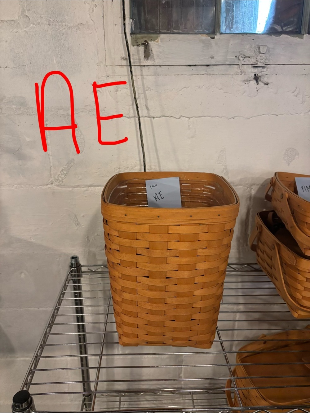 Longaberger Woven Basket Bin in Warm Brown